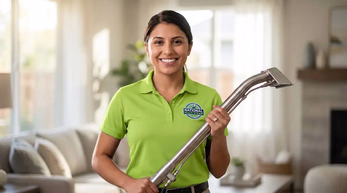 Professional carpet cleaning technician in Fairfield, CA — Fairfield Steam Cleaning