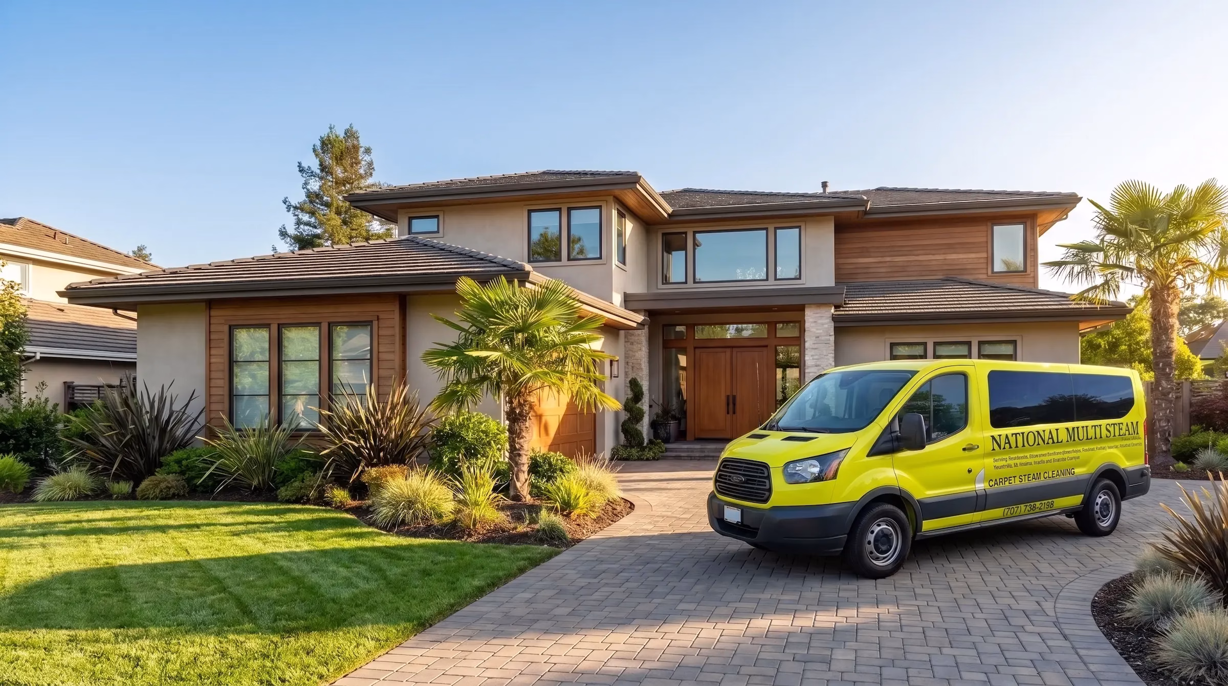 National Multi Steam professional carpet cleaning truck Vallejo CA